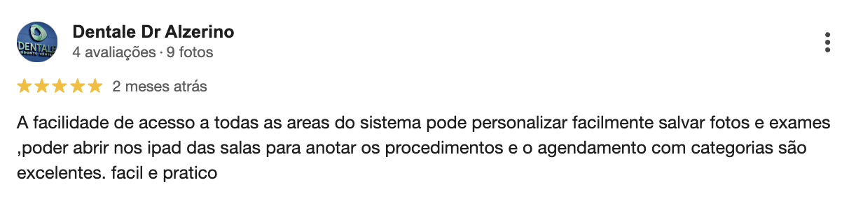 Avaliação sistema odontológico