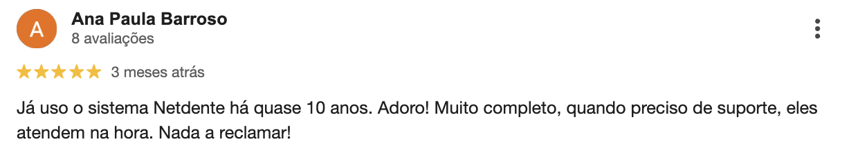 Avaliação sistema odontológico